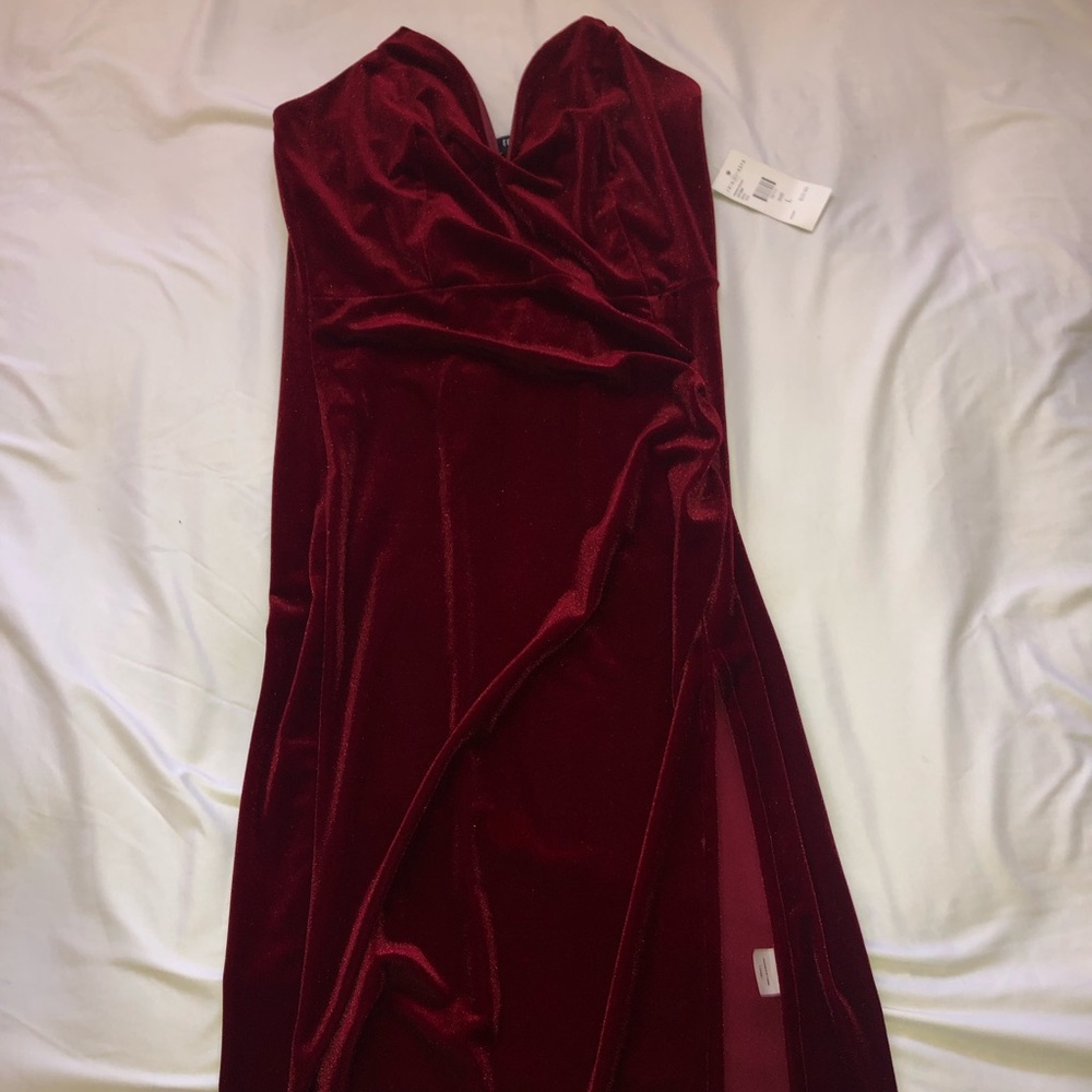 Strapless Velvet Fashion Nova dress